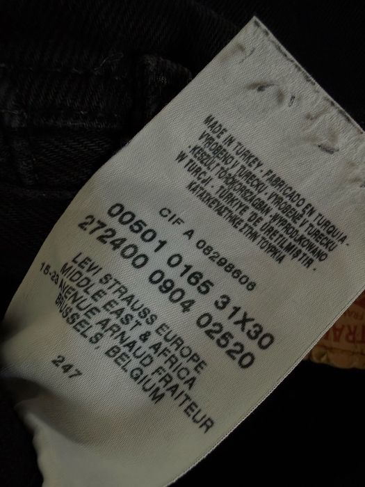 Blugi LEVIS 501 Negru 2004 Barbati | Marime 31 x 30 (Talie 78 cm)