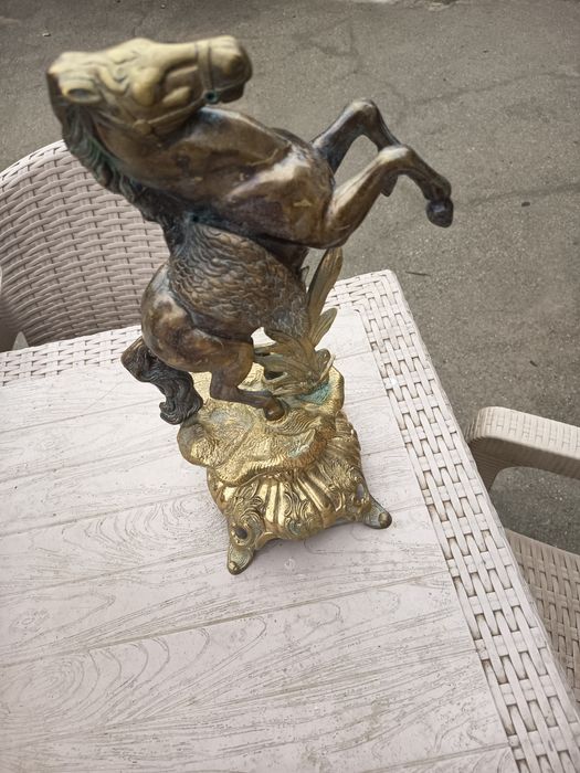 Statueta Cal Deosebita Alama/Bronz Piesa Veche