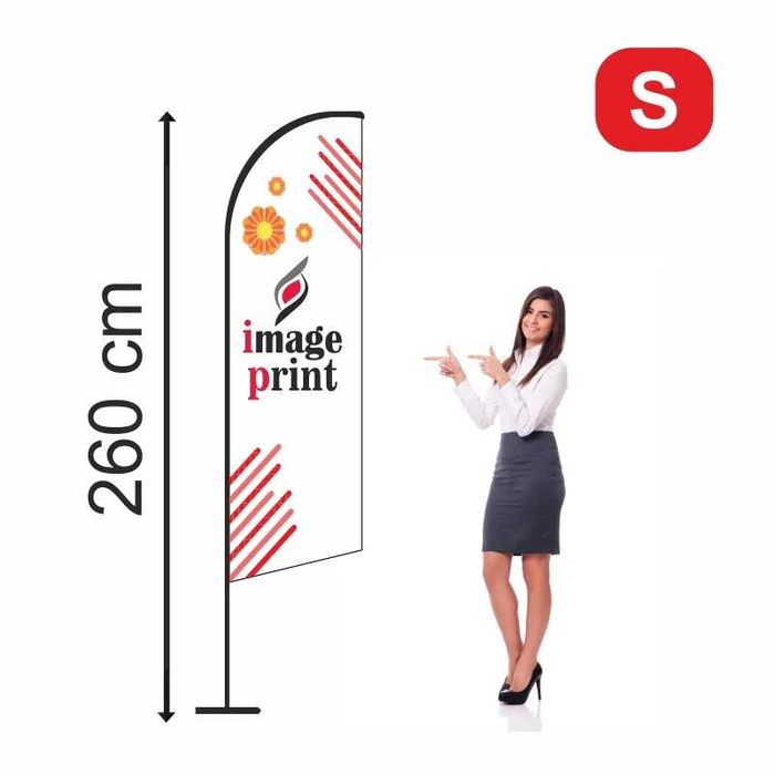 Steaguri din material textil, diverse forme Pana, Lacrima sau Rectangular
