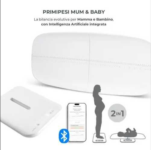 Nuvita PrimiPesi Mum & Baby електронна бебешка везна, кантар за бременни
