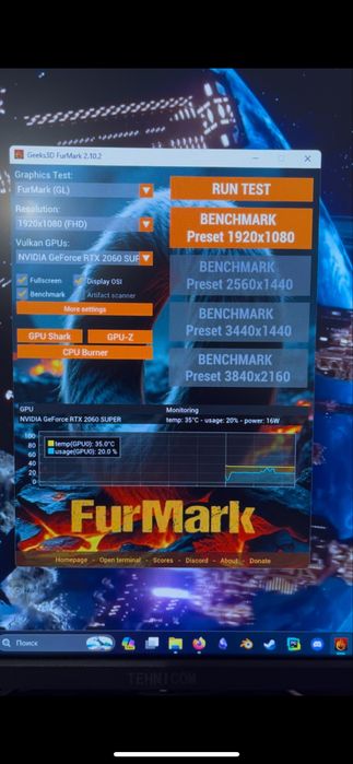 Видеокарта RTX 2060 Super 8gb