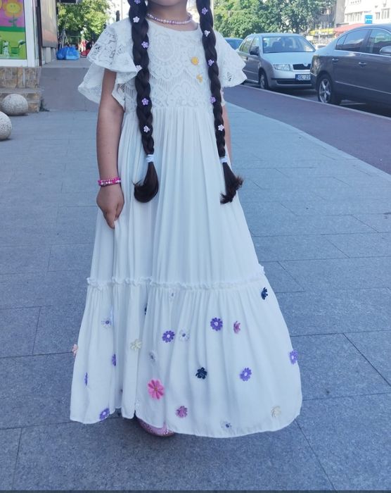 Rochie 5-6 ani- alba- printesa