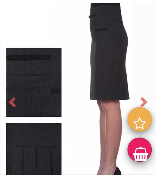 Дамска пола с класическа линия и ефектен акцент