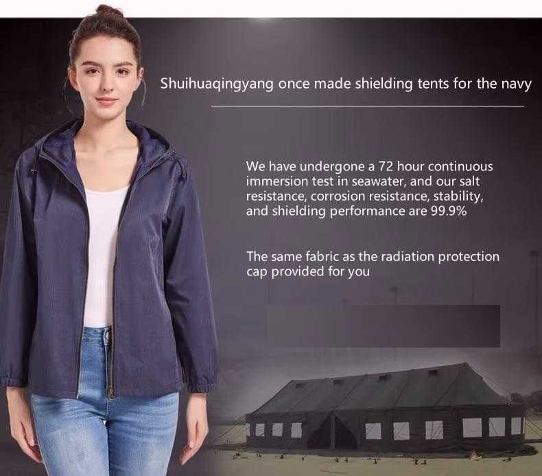 Екранирано Яке с Метални Нишки ЕМП Електромагнитен Щит EMP Излъчване