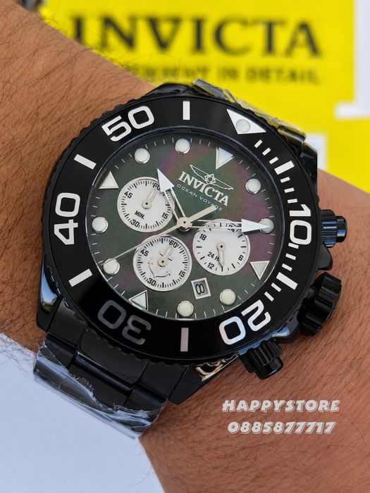INVICTA Ocean Voyage Black 52 mm, Инвикта нов мъжки часовник