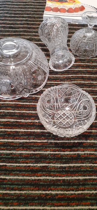 Ваза салатник большая хрустальная