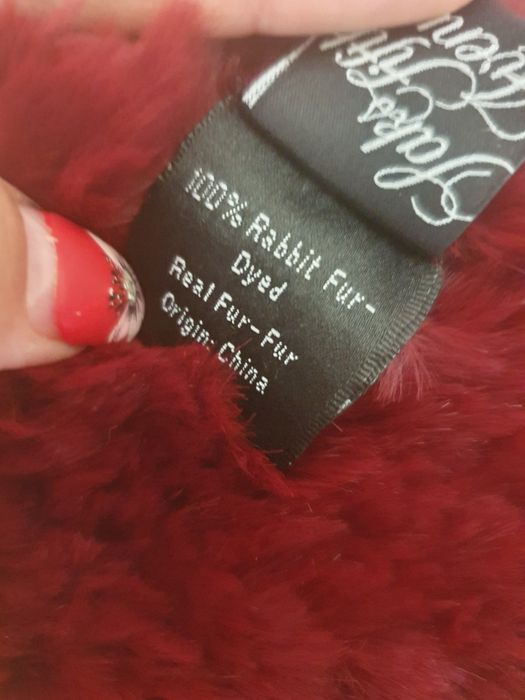 Guler din blana de iepure,  nou-nouț!