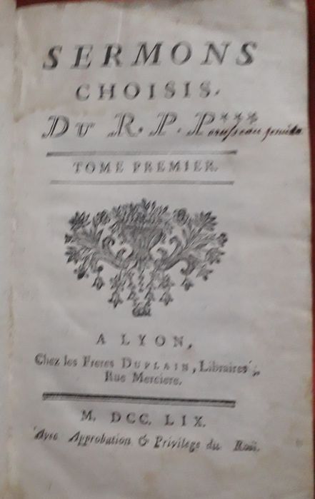 Carte tiparita in anul 1759 .