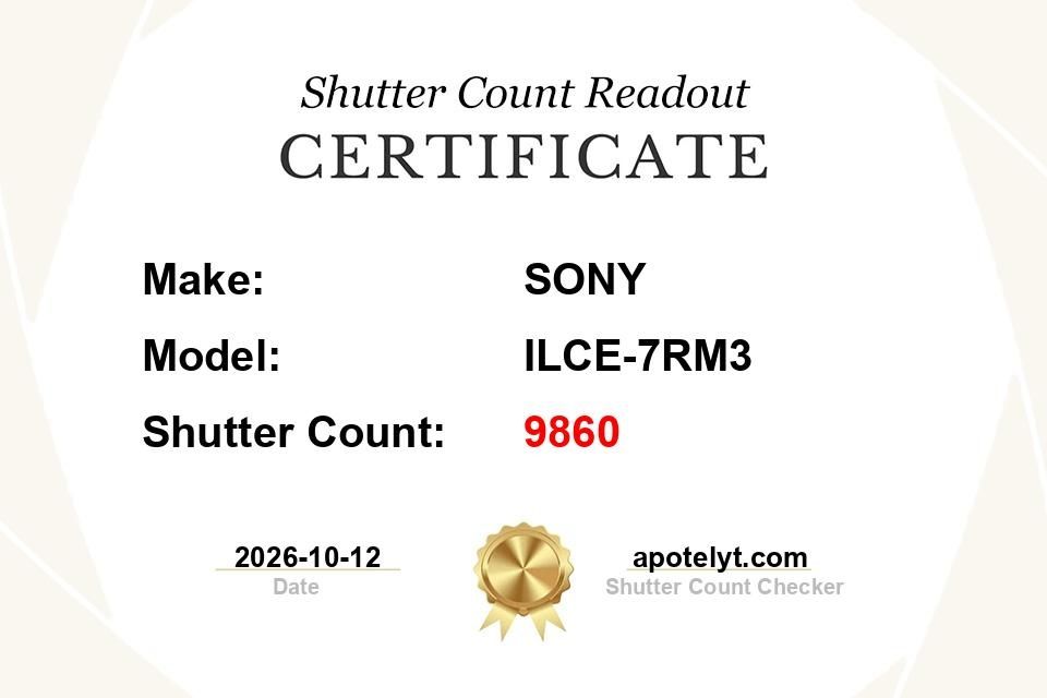 Sony A7R3 (A7R III)