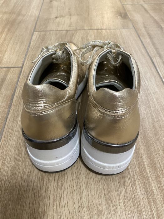Aquamarine обувки/сникърси естествена кожа, златисти, 40 номер