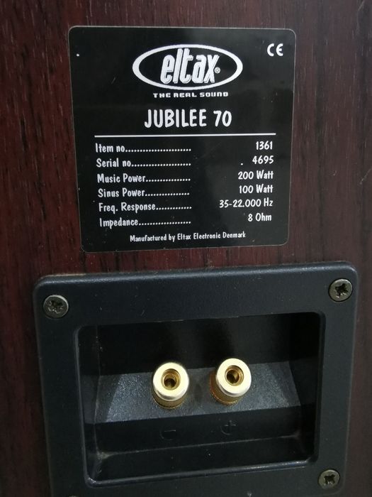 Boxe Eltax Jubilee 70 100w Rms cireș made in Danemark