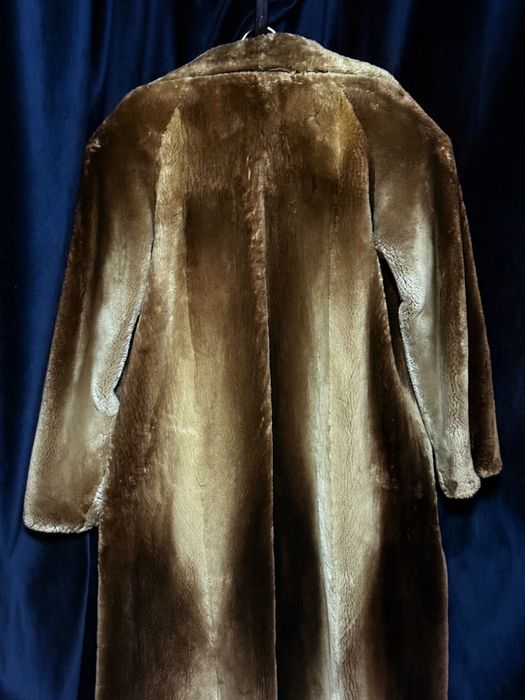 Blană naturală italiană mouton • lungă • S/M • foarte călduroasă