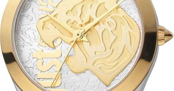 %ПРОМО% JUST CAVALLI – дамски часовник "Gold & Silver PANTERA" нов