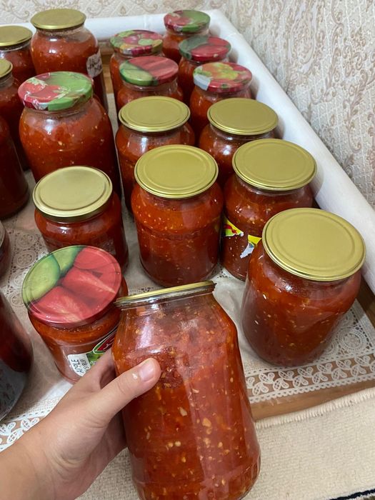 Аджика , компот, огурцы,помидоры