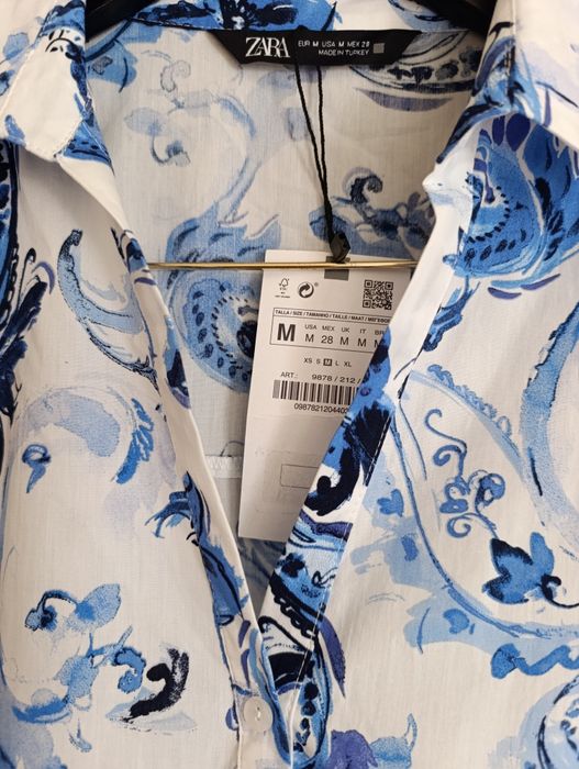 Cămașă bumbac Zara M oversize