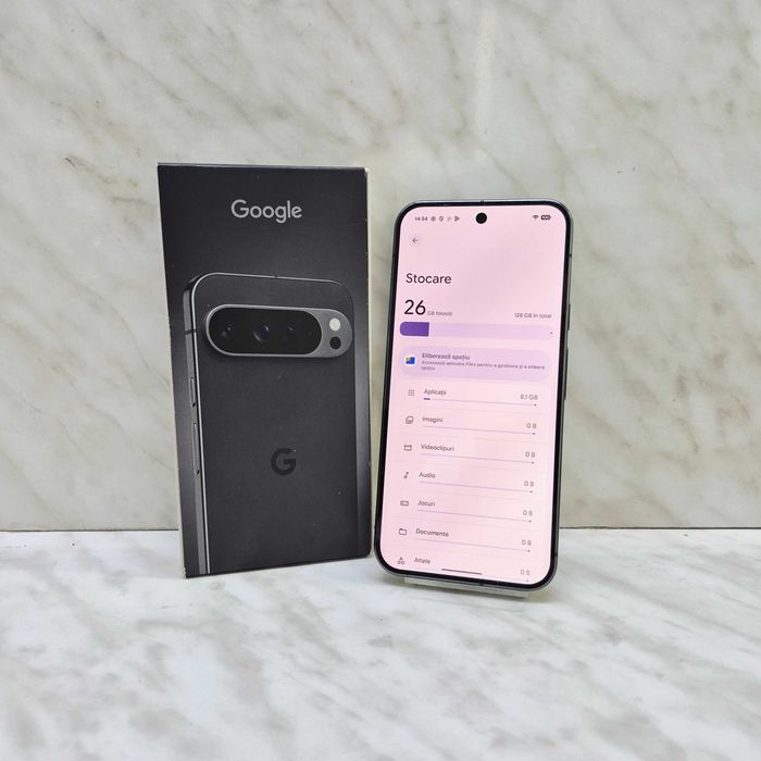 Google Pixel 9 Pro XL, 128GB, 16GB RAM, 5G, Obsidian Zeus Amanet Militari 34935