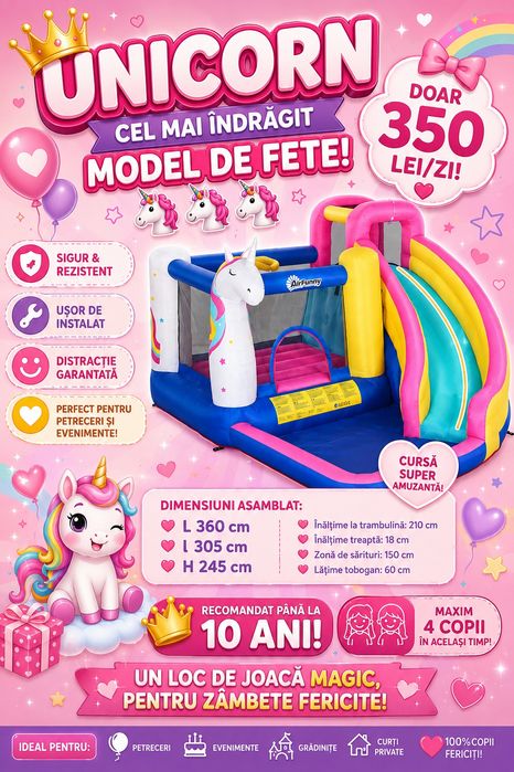 Cele mai îndrăgite Tobogane gonflabile Cluj