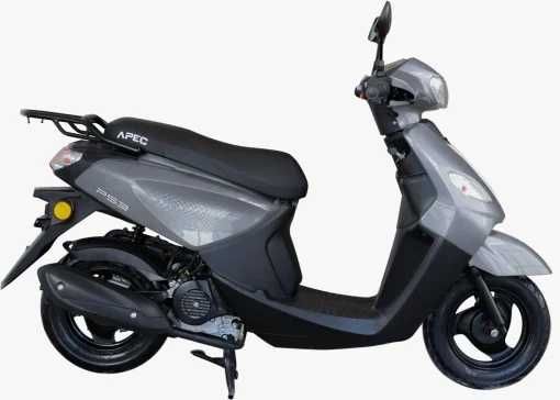 Scuter pe benzina, PS3, viteza maxima 45 km pe ora, 49 cc, Gri, Permis A1 sau B