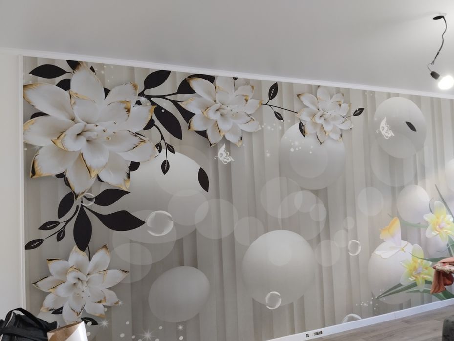 Поклейка обоев и галтелейей