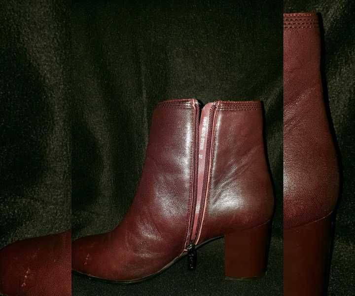 Vand Botine Epica Culoare Bordeaux Elegante din Piele