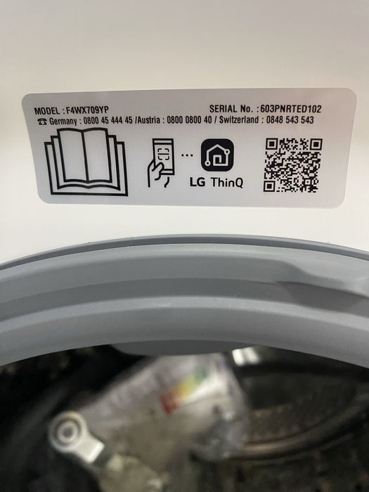 Пералня LG F4WX709YP, 9 кг, 1400 об./мин. AI DD и Wi- Fi