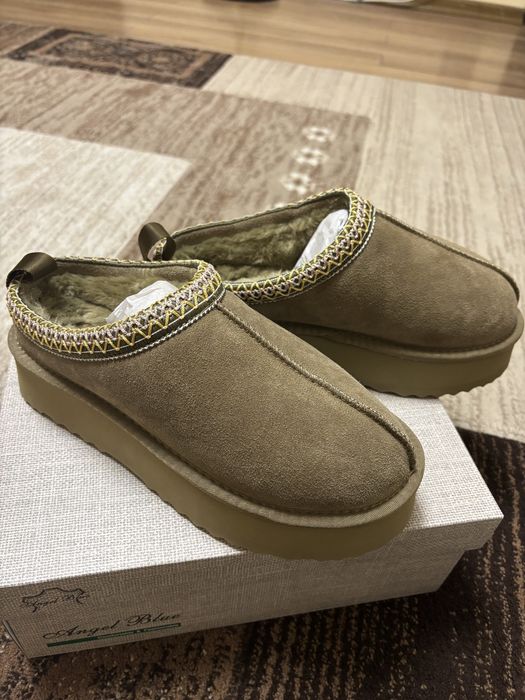 Papuci tip UGG piele