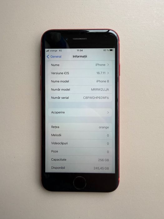 iPhone 8 256 gb rosu product red smartphone Apple