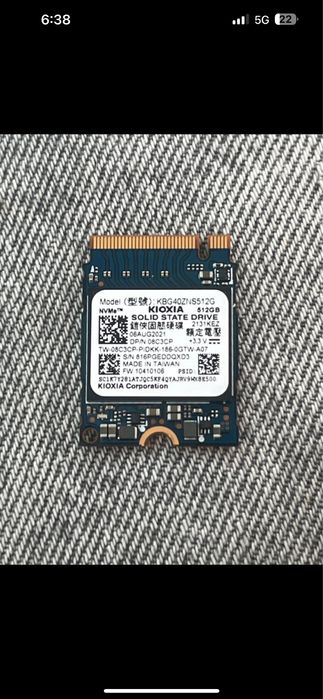SSD kioxia 512GB Nvme