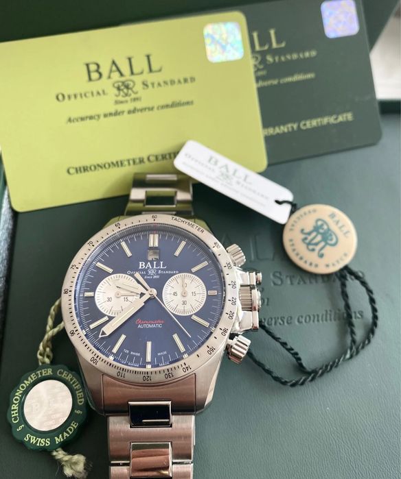 Швейцарские часы Ball, механический хронограф