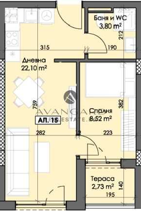 Продава се Двустаен апартамент в Пловдив, Тракия - 51 кв.м за 1075 €/кв.м - Снимка #1