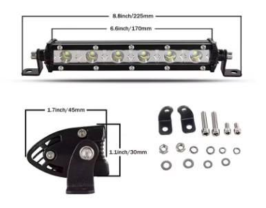 Лед Бар тънък едноредов светодиоден бар Офроуд фар за мъгла 12V 24V