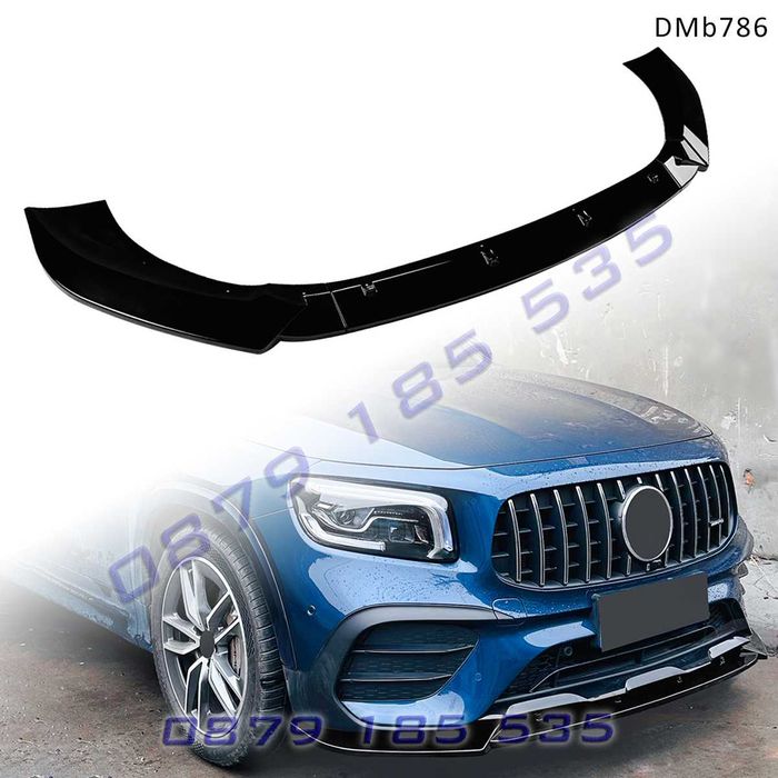 Черен лип спойлер предна броня Mercedes GLB X247 AMG мерцедес глб амг