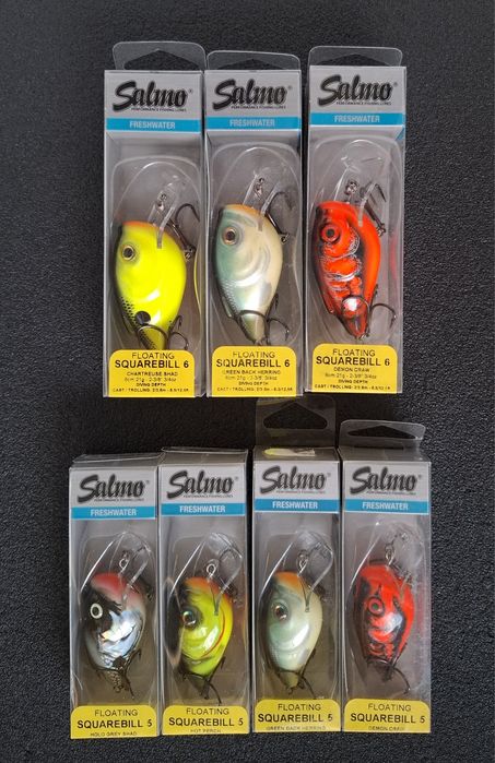 Нови воблери Salmo-Squarebill,Minnow,Bass bug и др.