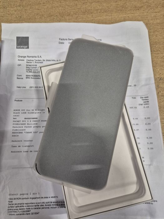 Honor 400 Pro 512gb - NOU - Black - Factura