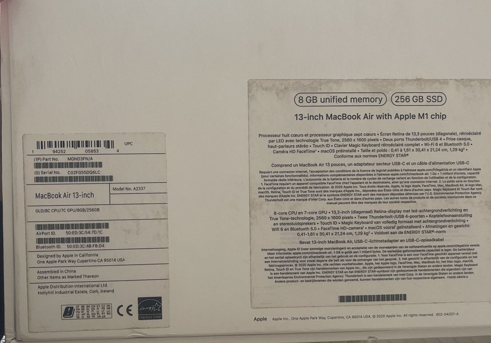 MacBook Air13cu Apple M1