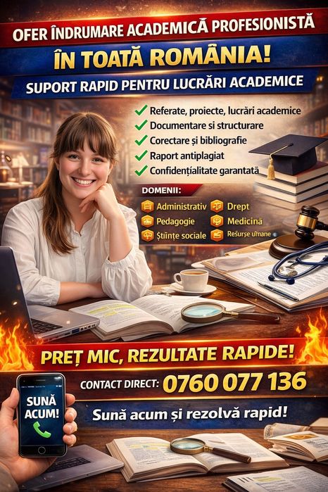 Licente / Referate/ Prezentari Academice ofer suport și îndrumare