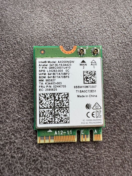 Placa WiFi intel AX210NGW WiFi6E