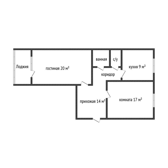 2-комнатная, мкр. Юбилейный