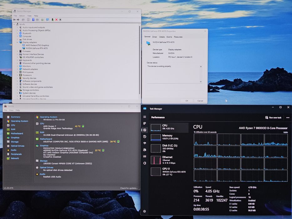 Pc Gaming 9800X3D Rtx 4070 32Gb Ddr5 1Tb NOU
