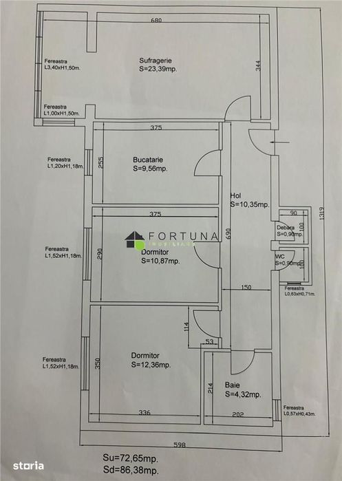 Apartament  Calea Bucuresti Zona Judetean  Decomandat