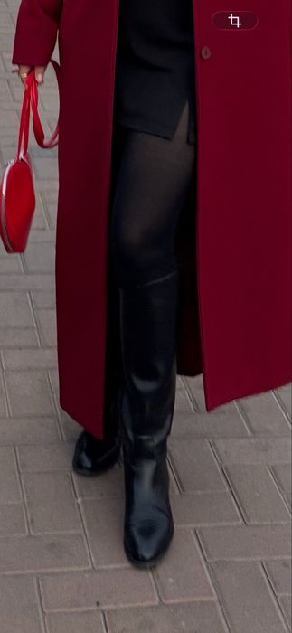 Демисезонные кожаные сапоги