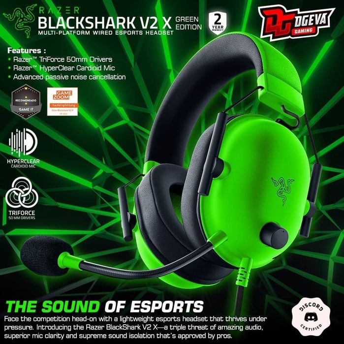 Оригинал! Razer Blackshark V2 X 7.1 Проводные Наушники/Гарнитура
