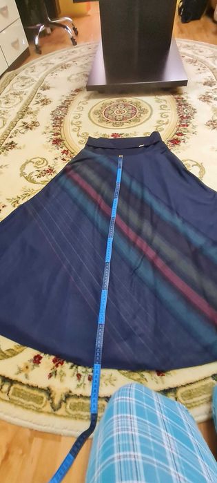 fusta noua din stofa culoare bleumarin