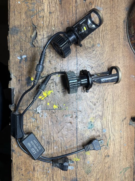 Лед лампы h4 линза комплект