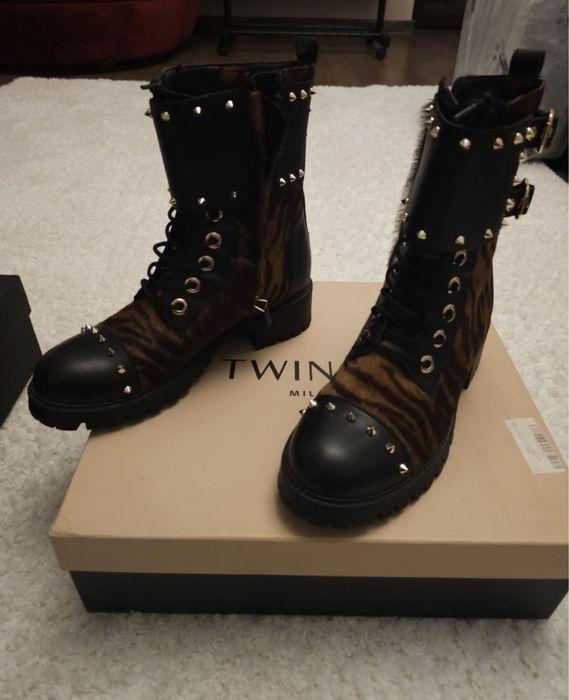 УНИКАЛНИ! Twinset боти/ботуши, 39 номер, 100% Естествена кожа и косъм