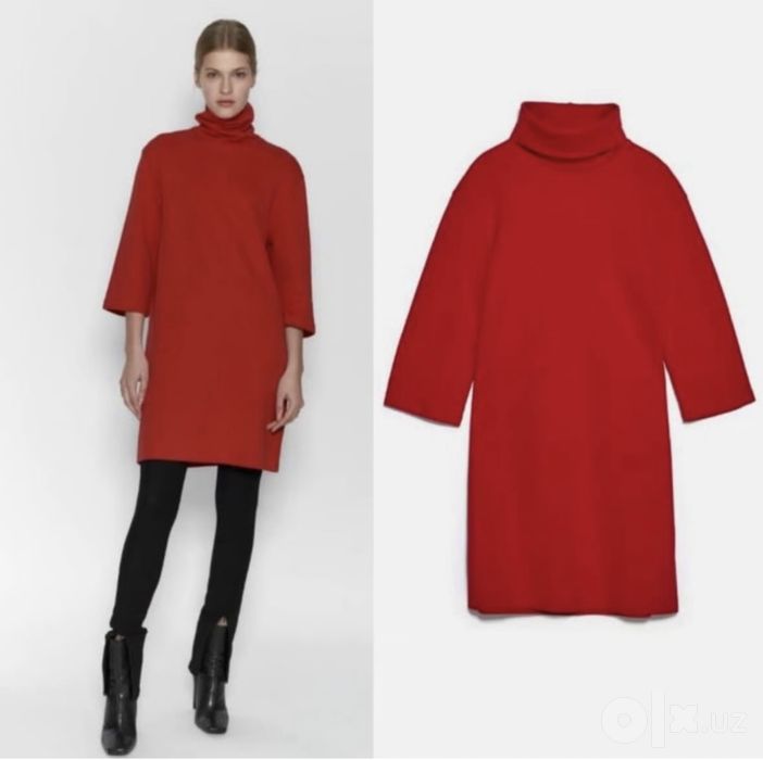 Платье Zara в красном цвете