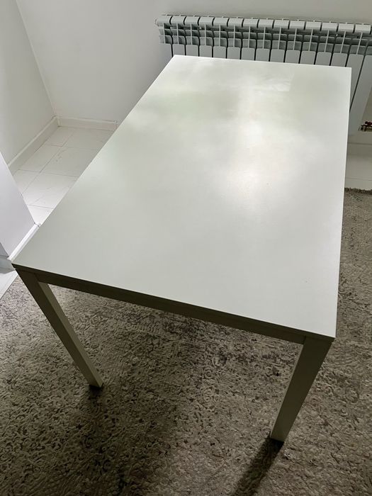 Стол IKEA Мельторп, 125х75x75 см, ДСП, белый