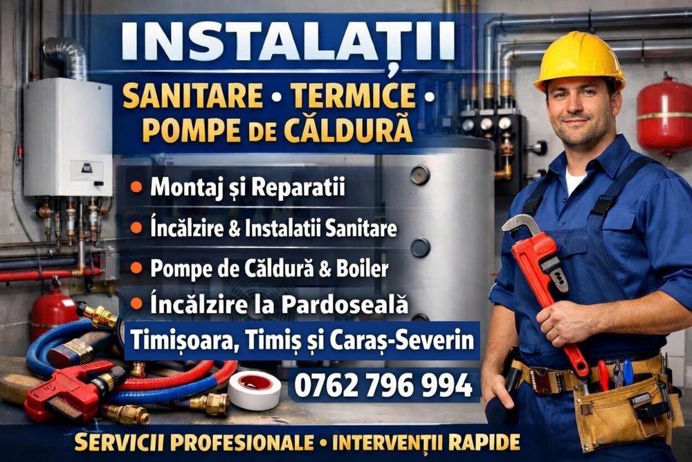 Servicii profesionale de instalații termice – Timișoara, Timiș, Caraș