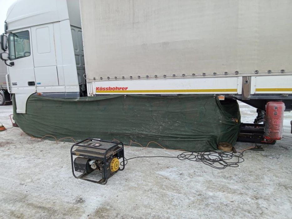 отогрев грузовых автомобилей