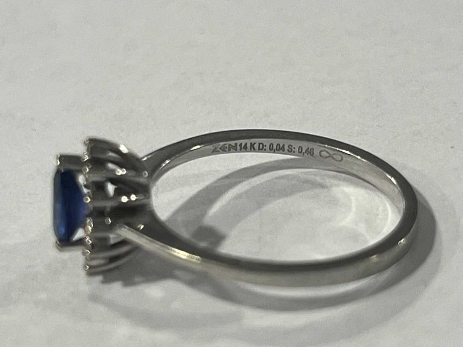 Златен пръстен ZEN Сапфир